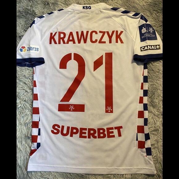 GORNIC ZABRZE 2021/22 Home Match Worn Jersey KRAWCZYK #21 Ekstraklasa Poland - Picture 2 of 8